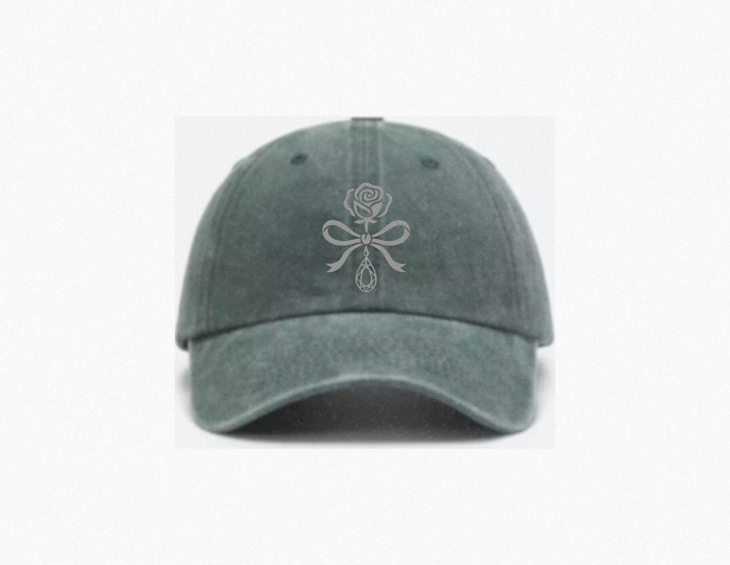 green baseball cap